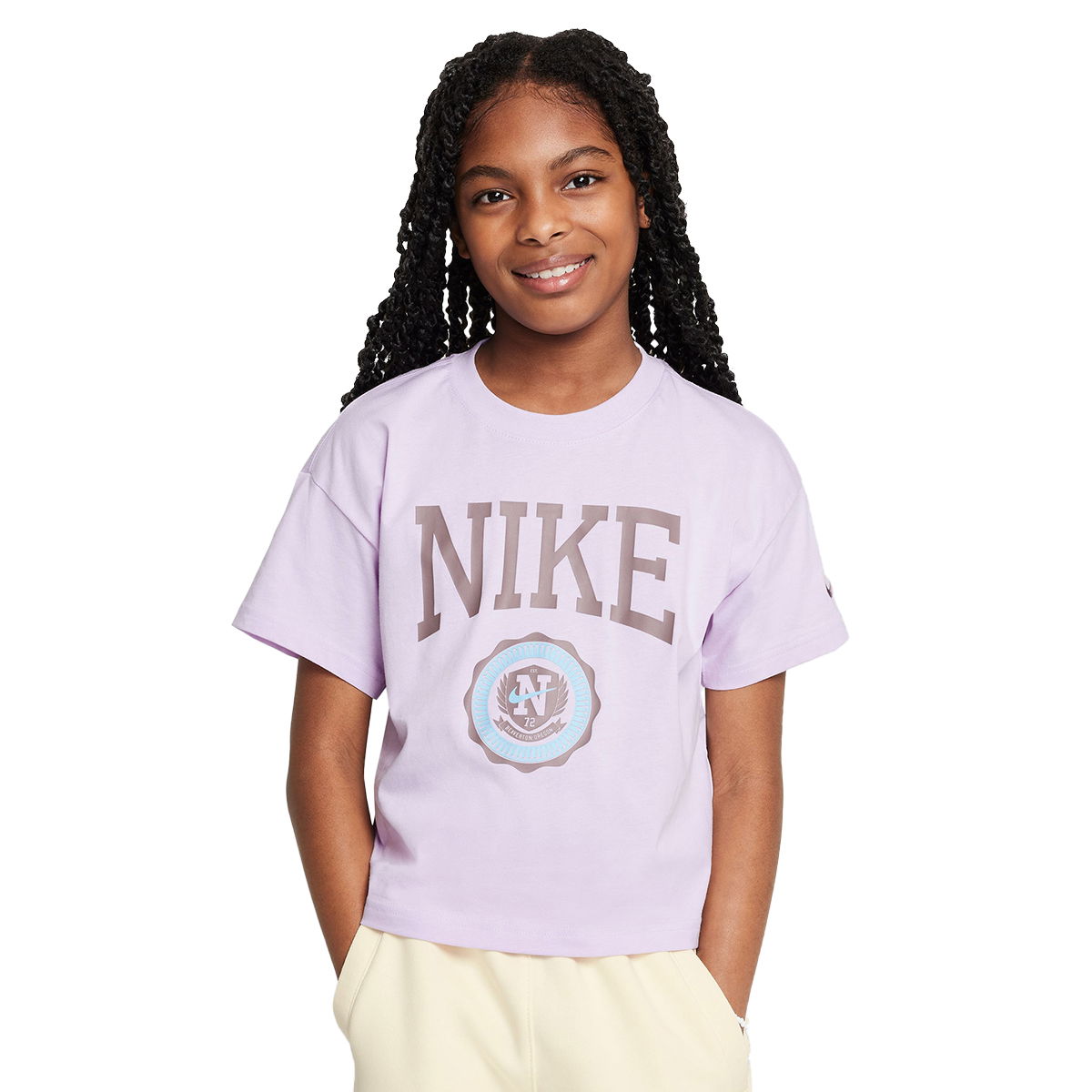 Sportswear Çocuk Mor Günlük Stil T-Shirt HM6303-537