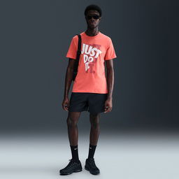 Just Do It Erkek Turuncu Günlük Stil T-Shirt HJ0554-814