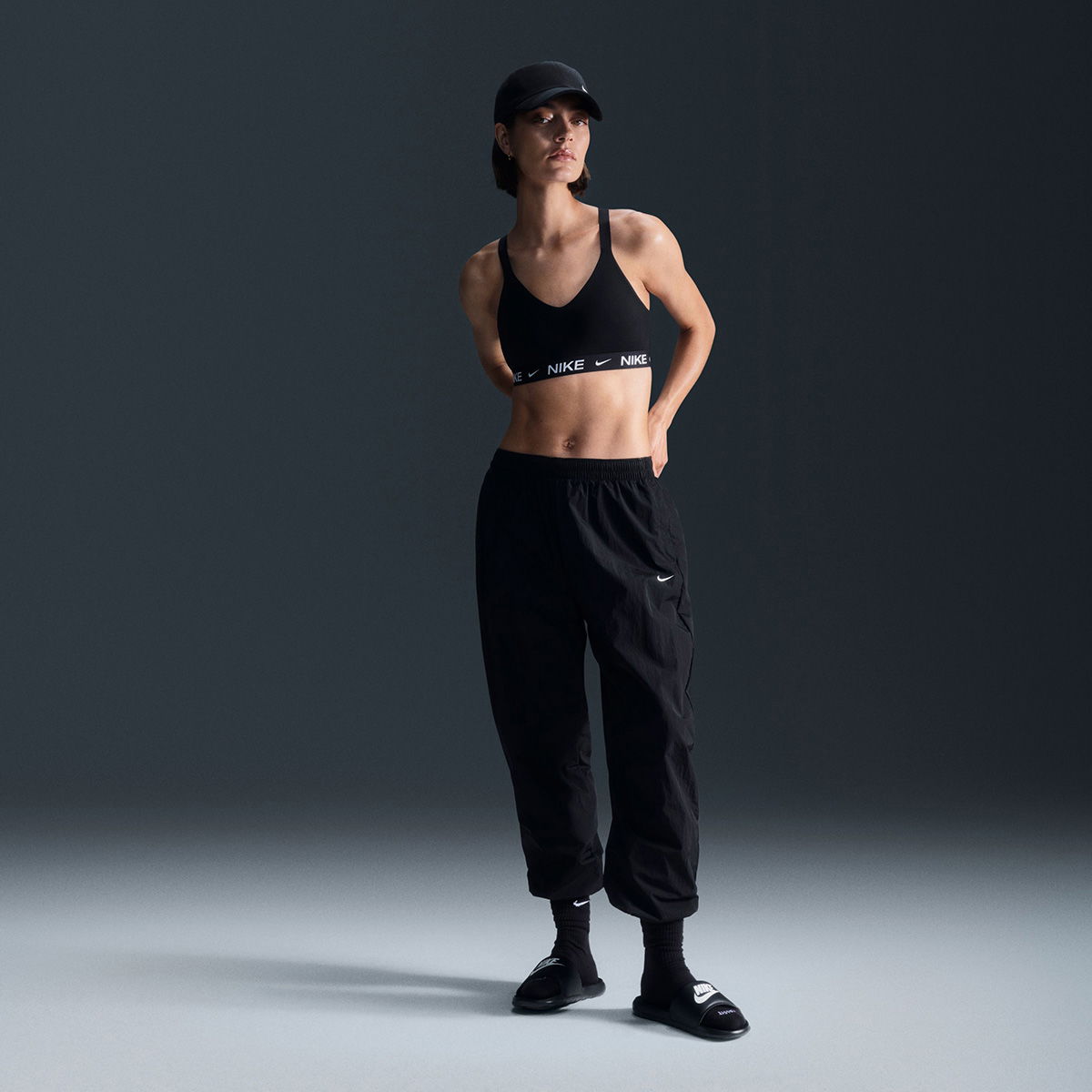Indy Dri-Fit Kadın Siyah Antrenman Sporcu Sütyeni FD1065-011