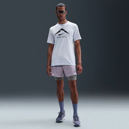 Dri-Fit Trail Erkek Gri Koşu T-Shirt FQ3914-085