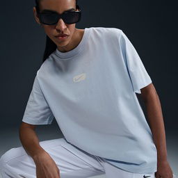Club Kadın Mavi Günlük Stil T-Shirt HQ1698-423