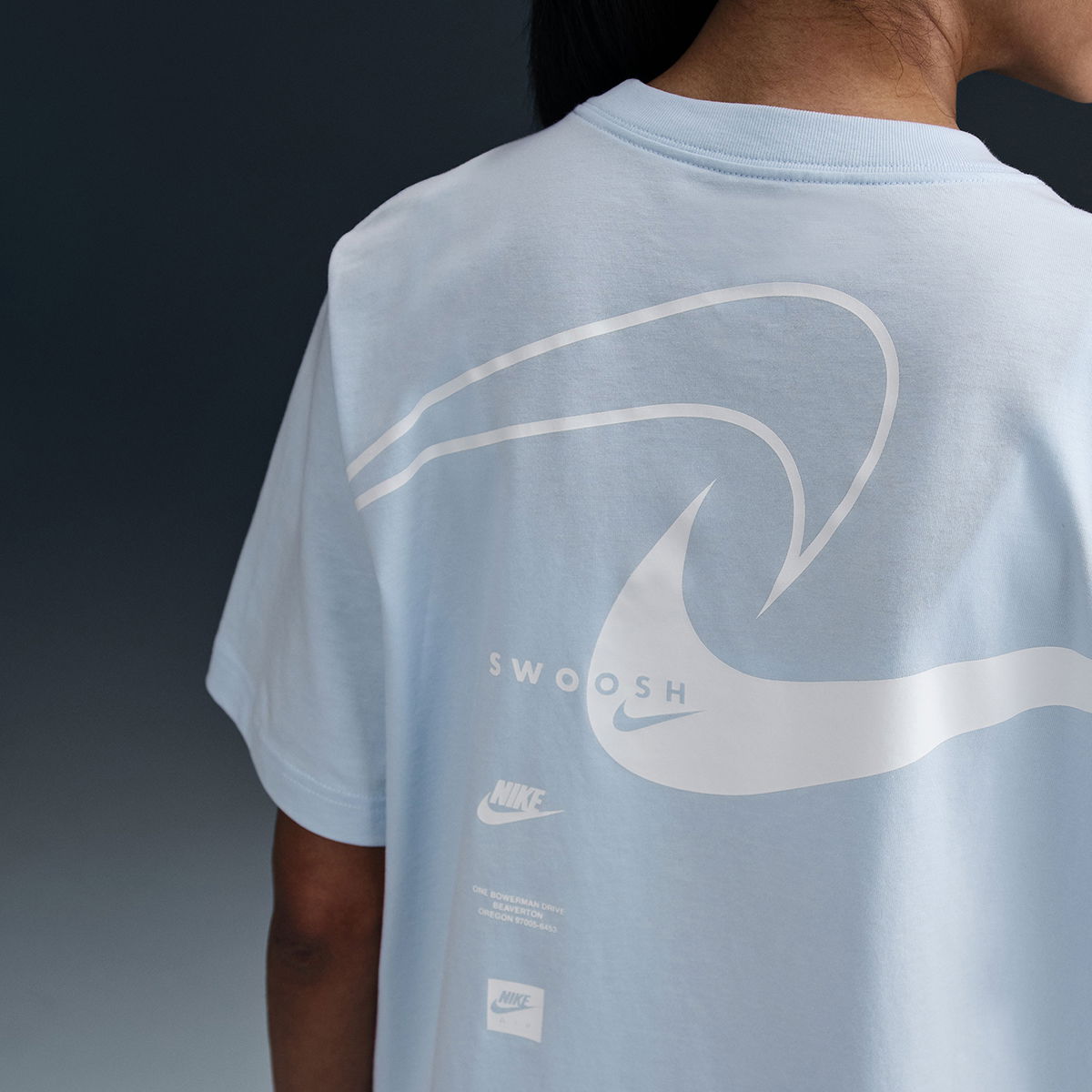 Club Kadın Mavi Günlük Stil T-Shirt HQ1698-423