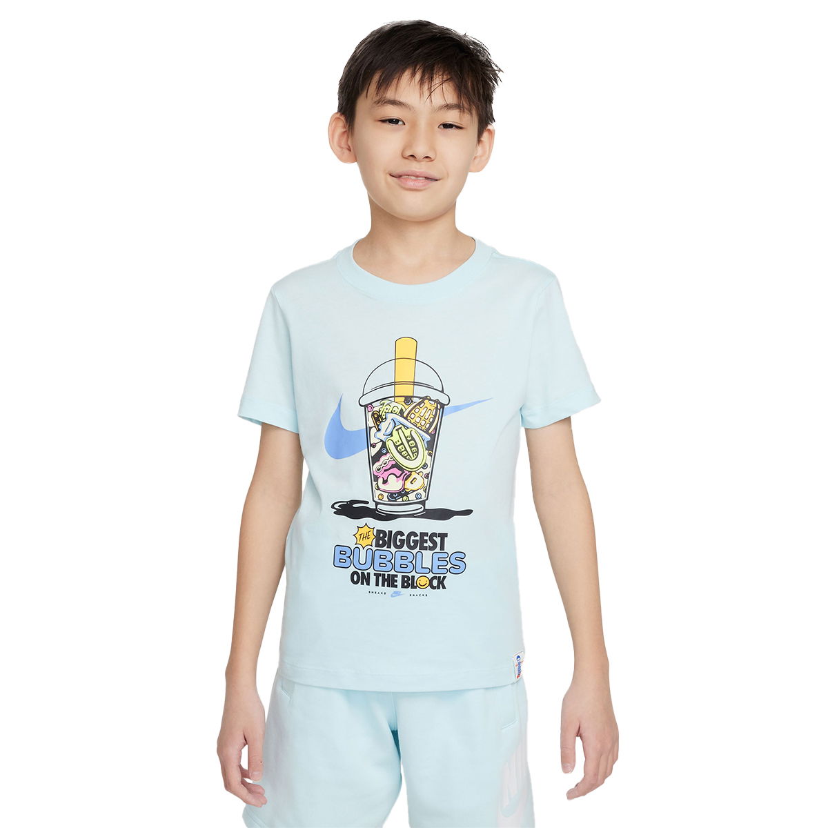 Sportswear Çocuk Mavi Günlük Stil T-Shirt HQ3227-474