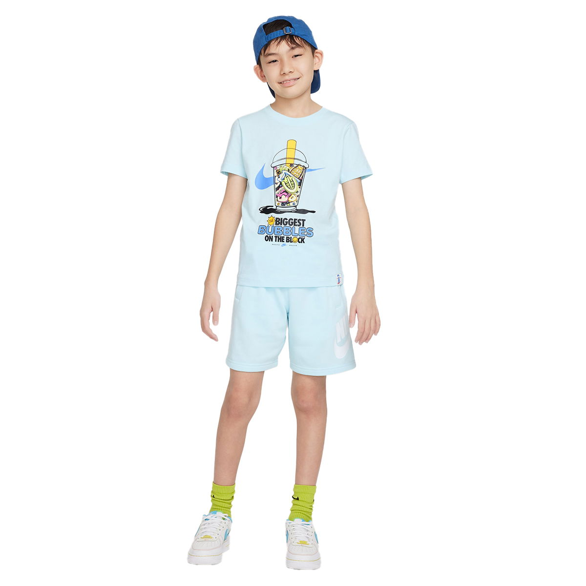 Sportswear Çocuk Mavi Günlük Stil T-Shirt HQ3227-474
