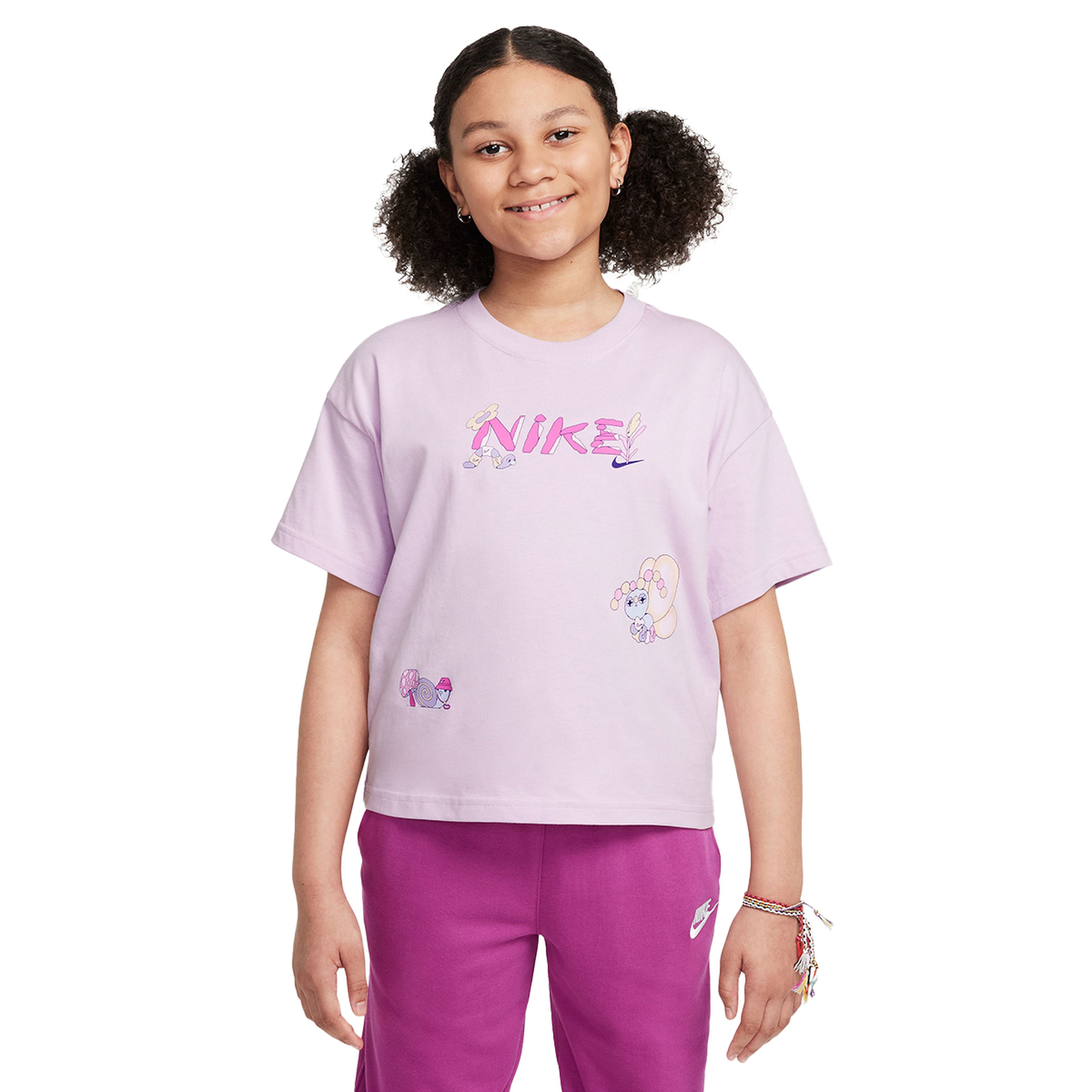 Sportswear Çocuk Mor Günlük Stil T-Shirt HQ2334-537