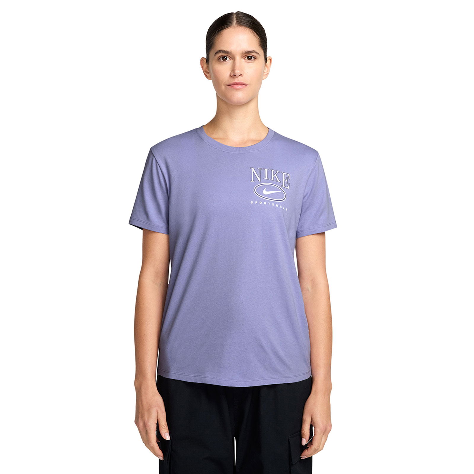 Club Kadın Mor Günlük Stil T-Shirt IB2447-533