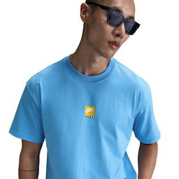 M90 Erkek Mavi Günlük Stil T-Shirt HJ0768-412