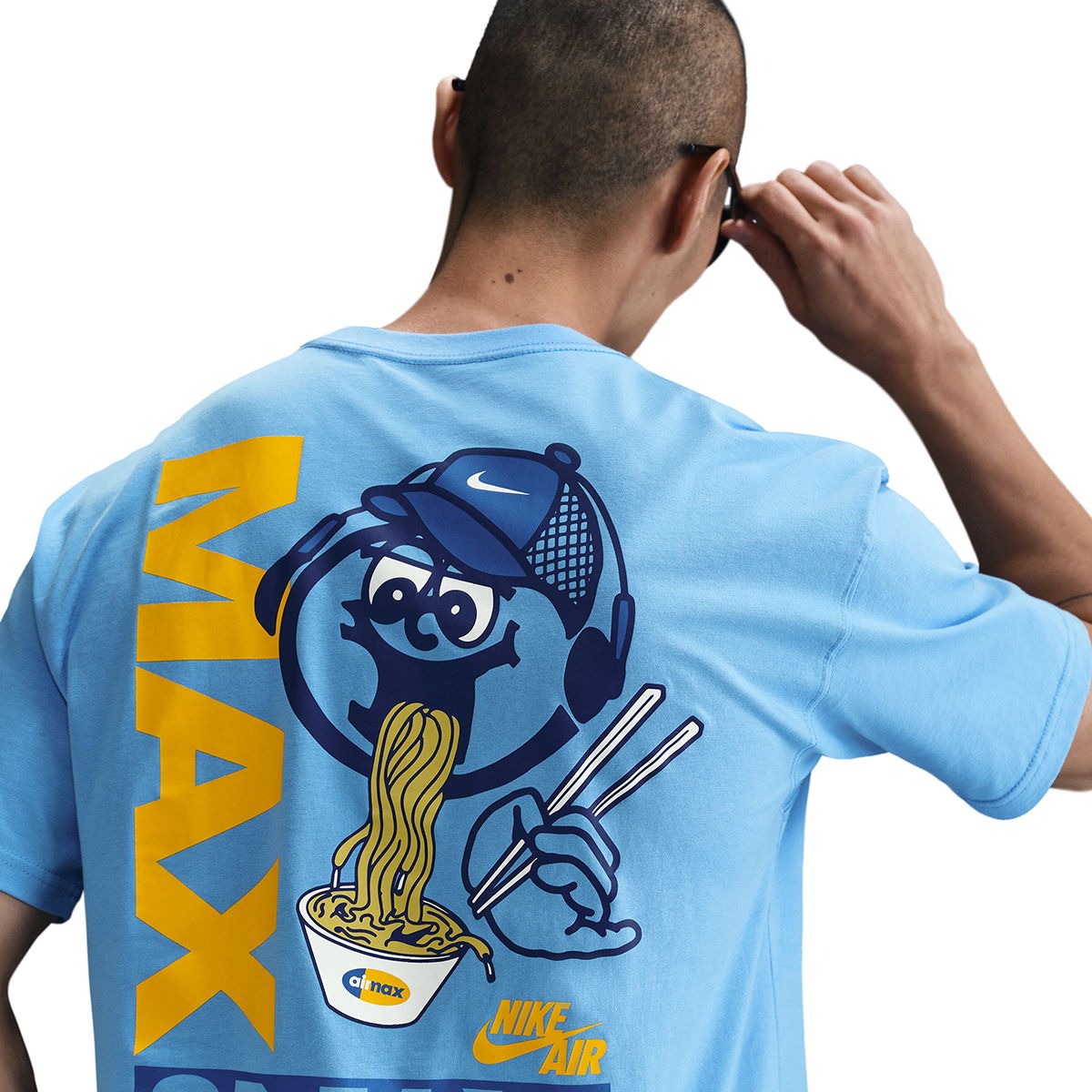 M90 Erkek Mavi Günlük Stil T-Shirt HJ0768-412