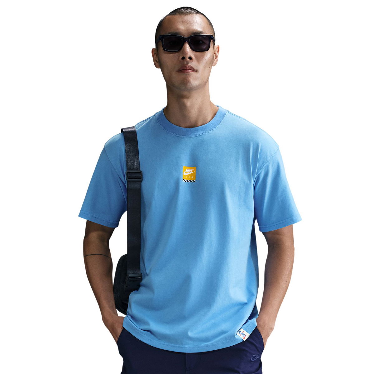 M90 Erkek Mavi Günlük Stil T-Shirt HJ0768-412