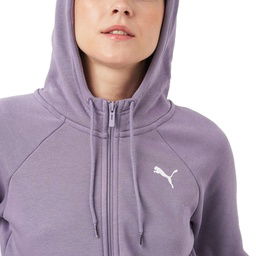 Classic Hooded Tracksuit Fl Kadın Mor Günlük Stil Eşofman Takımı 68303530