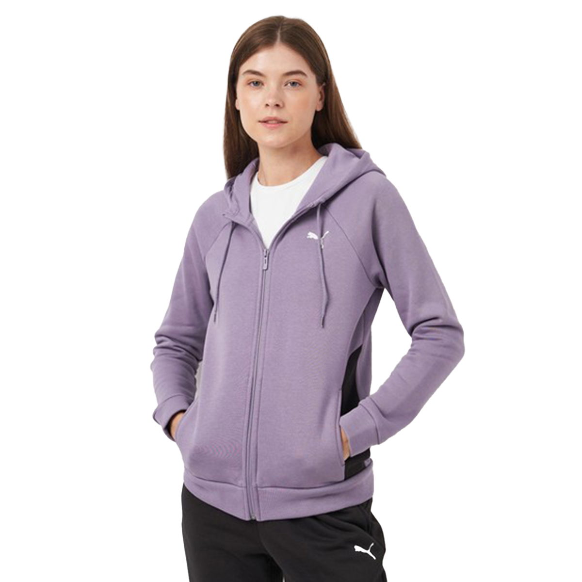 Classic Hooded Tracksuit Fl Kadın Mor Günlük Stil Eşofman Takımı 68303530
