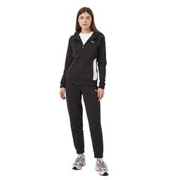Classic Hooded Tracksuit Fl Kadın Siyah Günlük Stil Eşofman Takımı 68303501
