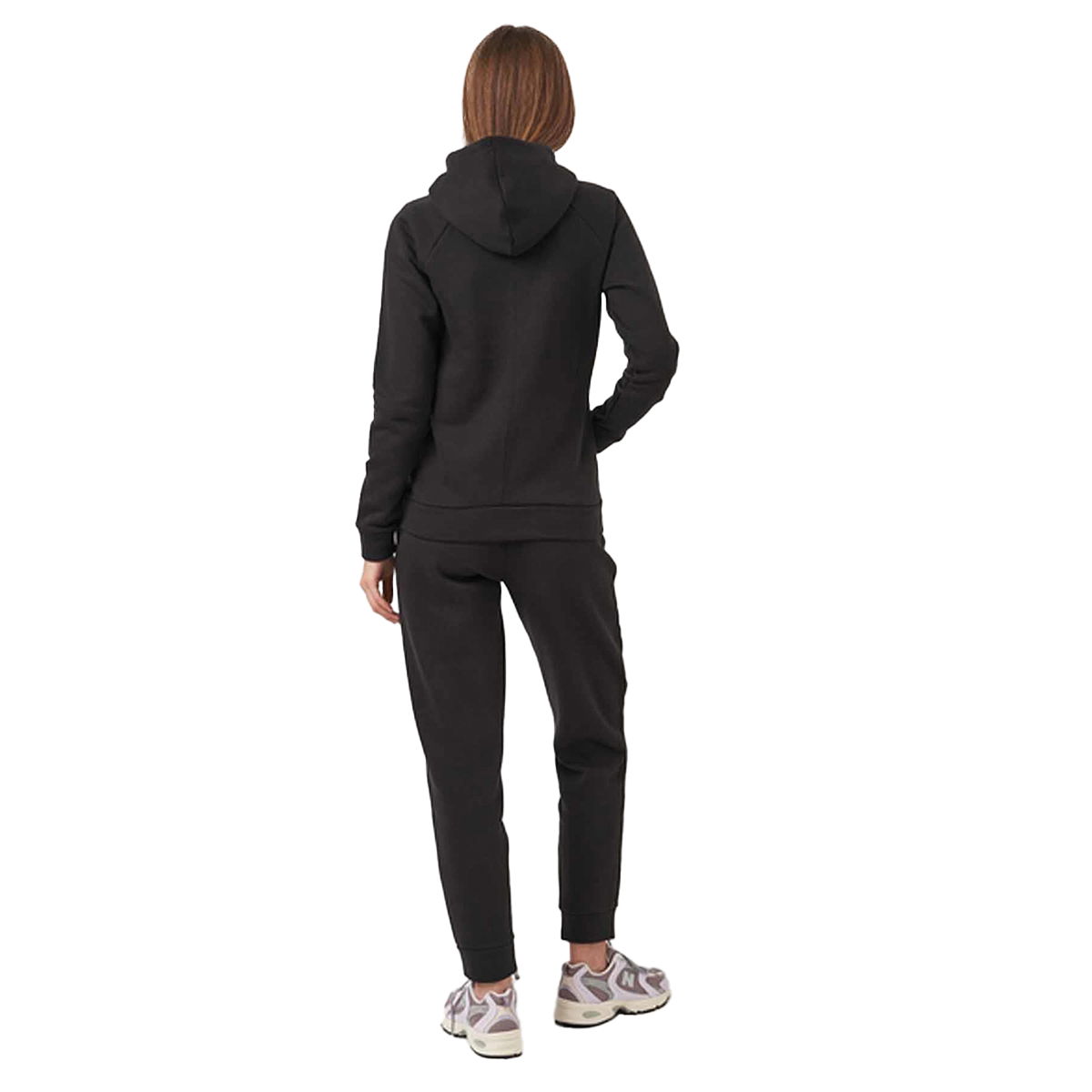 Classic Hooded Tracksuit Fl Kadın Siyah Günlük Stil Eşofman Takımı 68303501