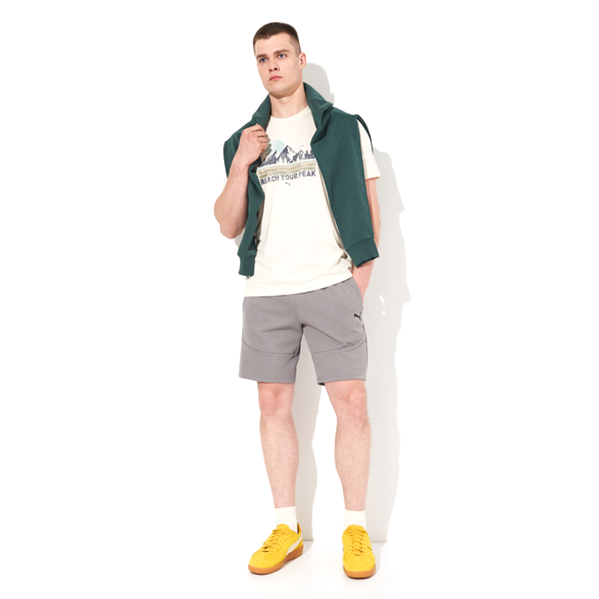 Graphics Erkek Bej Koşu T-Shirt 52659887