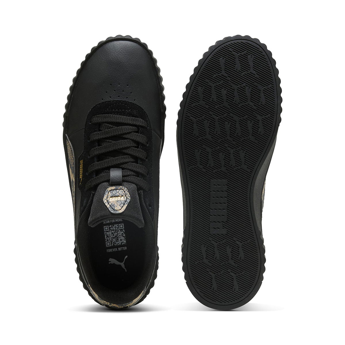 Carina 3.0 Snake Chic Kadın Siyah Sneaker Ayakkabı 40072302