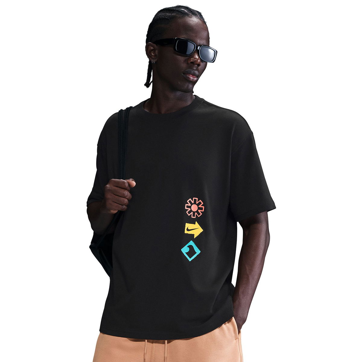 M90 Erkek Siyah Günlük Stil T-Shirt HJ0762-010