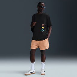 M90 Erkek Siyah Günlük Stil T-Shirt HJ0762-010