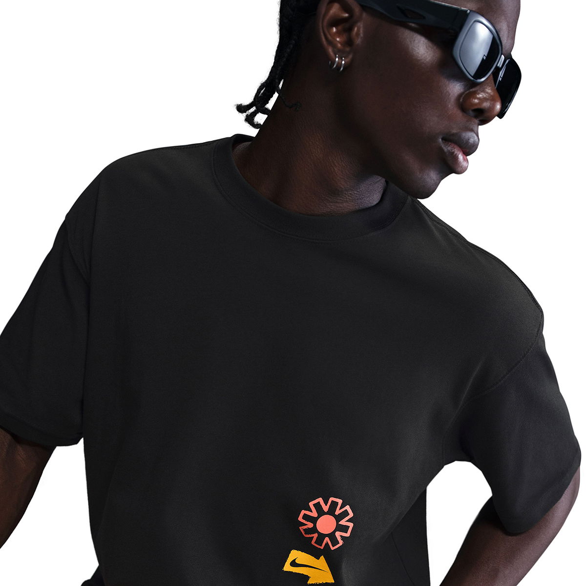M90 Erkek Siyah Günlük Stil T-Shirt HJ0762-010