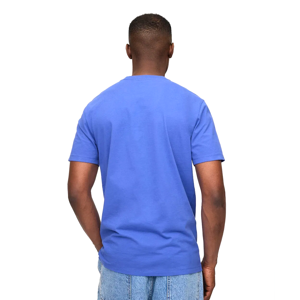 V-Everyday Erkek Mavi Günlük Stil T-Shirt 842063049