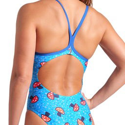 Mushrooms Swimsuit Lightdrop Back Kadın Mavi Yüzücü Mayosu 009468850
