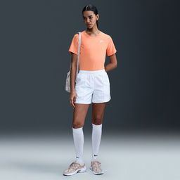 Club Kadın Turuncu Günlük Stil T-Shirt DX7902-844