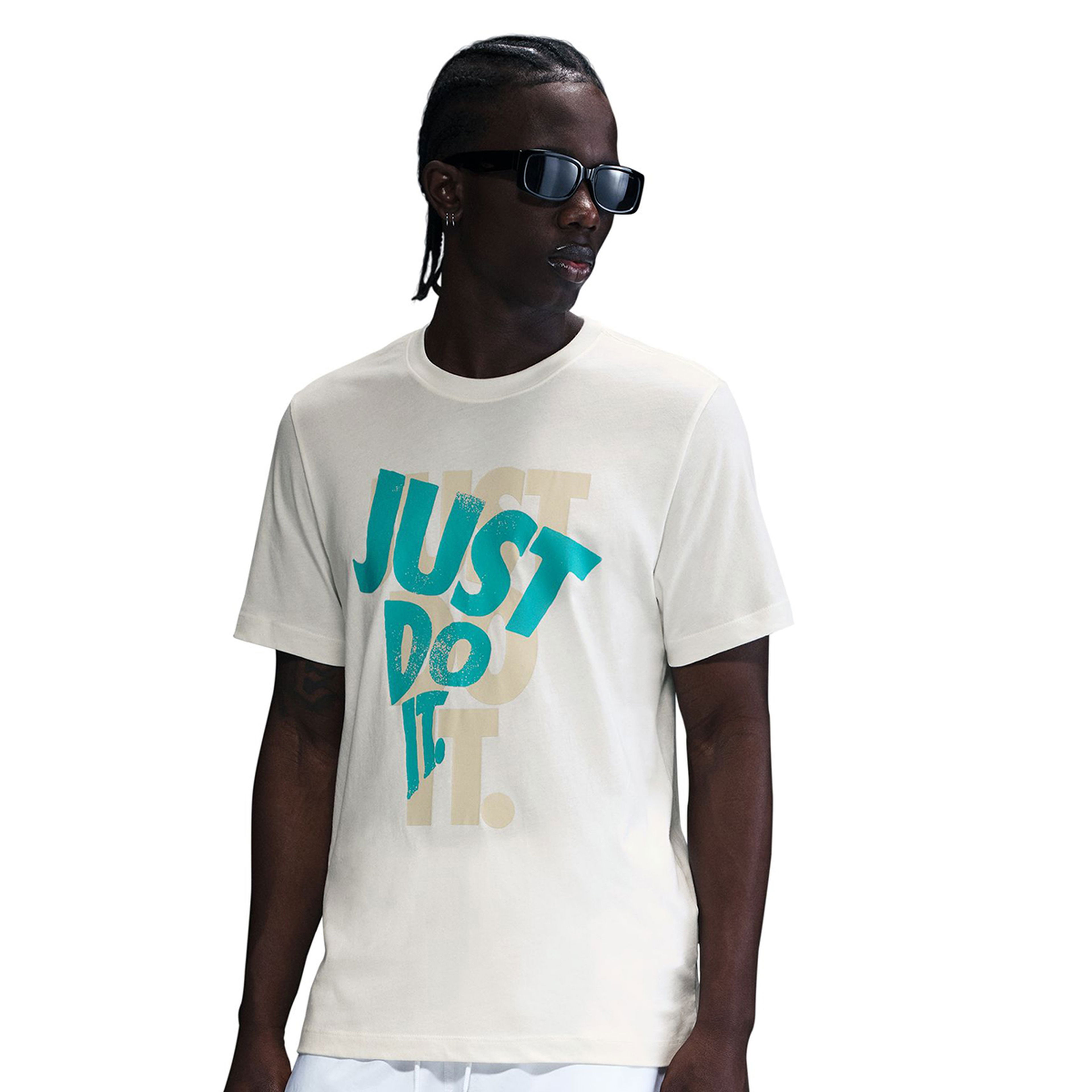 Just Do It Erkek Beyaz Günlük Stil T-Shirt HJ0554-133