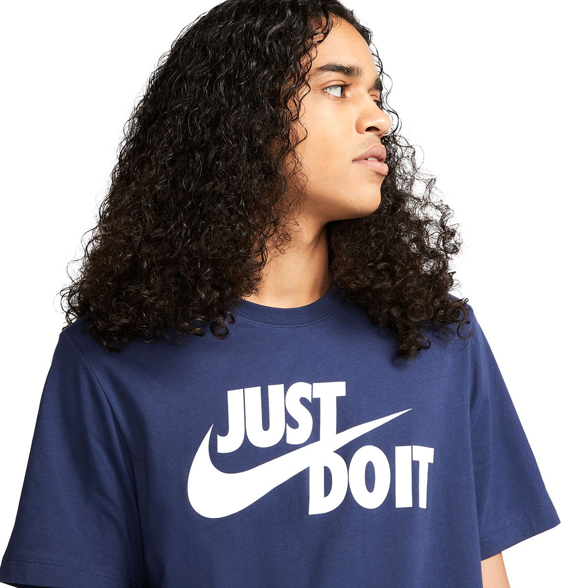 Just Do It Erkek Mavi Günlük Stil T-Shirt AR5006-410