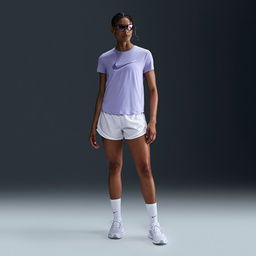One Kadın Mor Koşu T-Shirt HJ2204-533