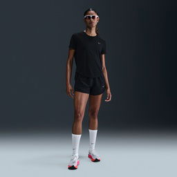 Tempo Dri-Fit Kadın Siyah Koşu T-Shirt HQ0648-010