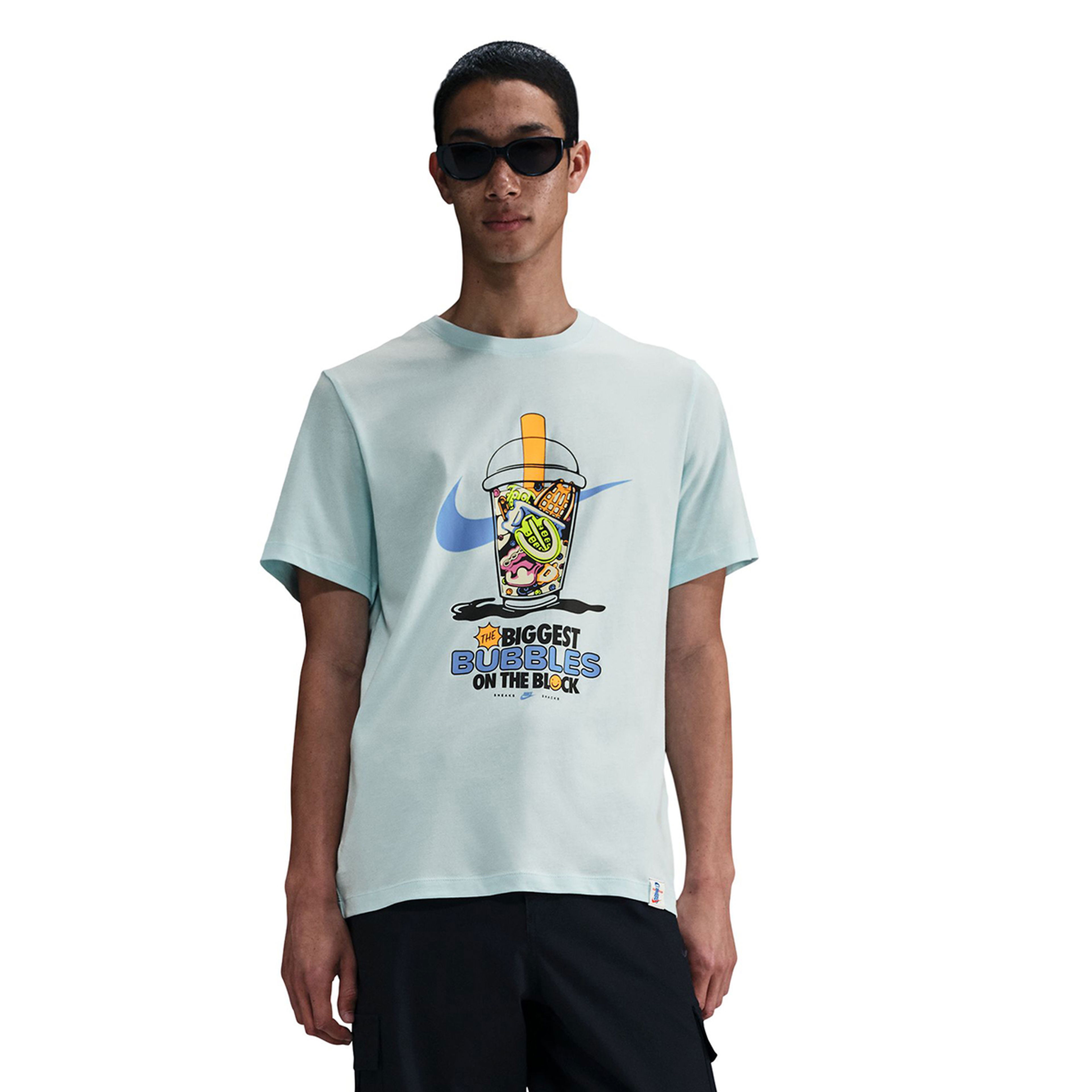 Oc Erkek Mavi Günlük Stil T-Shirt HJ0770-474